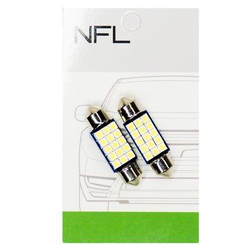 Автомобільні LED лампи NFL Shine C10W 36 mm White (2 шт.) 12893 фото