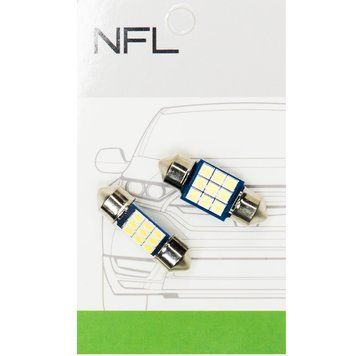 Автомобільні LED лампи NFL Shine C10W 31 mm White (2 шт.) 12892 фото